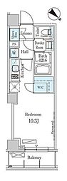 パークアクシス表参道レジデンス ワンルームの間取図画像
