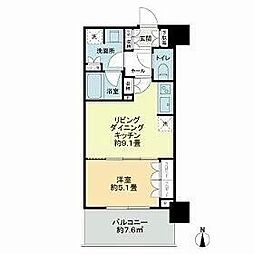 パークシティ中野ザタワーエアーズ 1LDKの間取図画像