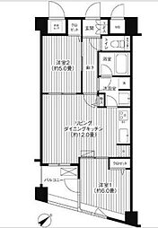 COSMOSREIDShinjukuYochomachi 2LDKの間取図画像