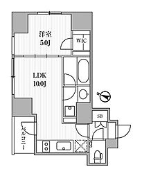 Dimus大手町NORTH 1LDKの間取図画像