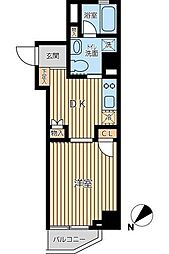 オーキッドレジデンス蔵前2 1DKの間取図画像
