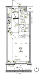 CRACIAIDZ新宿落合DEARCOURT 1Kの間取図画像