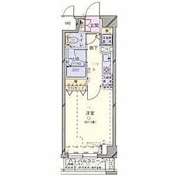 シンシア日本橋新川 1Kの間取図画像