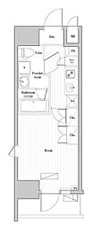 ARKMARK大森町ASYLCOURT 1Kの間取図画像