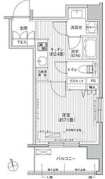 シエール自由が丘 1Kの間取図画像