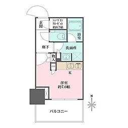 大崎ステーションレジデンス ワンルームの間取図画像