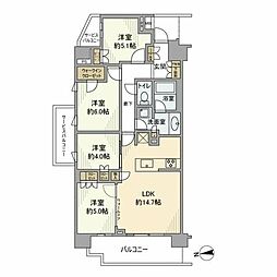 ブリリア大島グリーン アヴェニュー 4LDKの間取図画像