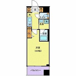 メイクスデザイン新宿 1Kの間取図画像