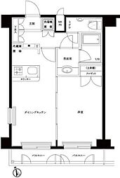 ルーブル鷺宮 1DKの間取図画像