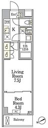 AIFLAT馬込 2Kの間取図画像