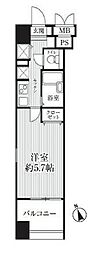 HF南麻布レジデンス 1Kの間取図画像