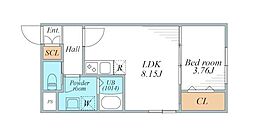 リーガランド文京千石 1LDKの間取図画像