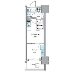 ルフォンプログレ秋葉原EAST 1DKの間取図画像