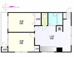 コーポ橘 1DKの間取図画像
