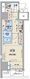 リヴシティ日本橋ネクステシア 1Kの間取図画像