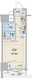リヴシティ日本橋ネクステシア 1Kの間取図画像