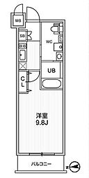 ALTERNA中野 1Kの間取図画像
