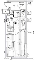 仮称)PREMIUM CUBE世田谷 2Kの間取図画像