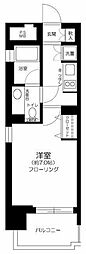アクロス目黒 1Kの間取図画像