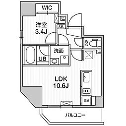 エスレジデンス入谷アレシア 1LDKの間取図画像
