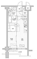 レジデンス桜新町ガーデン 1LDKの間取図画像