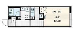 フレア本町 ワンルームの間取図画像
