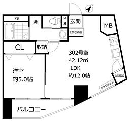 ハイライフ恵比寿 1LDKの間取図画像
