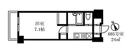 アーツ芝浦 1Kの間取図画像