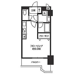 シャルムコート新宿ステーションパレス ワンルームの間取図画像
