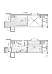 MUSEE南麻布 1Kの間取図画像