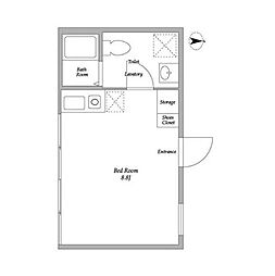 エディット代々木B ワンルームの間取図画像