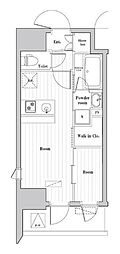 ARKMARK大森町ASYLCOURT 1DKの間取図画像