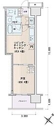 エスティメゾン豊洲レジデンスB棟 1LDKの間取図画像