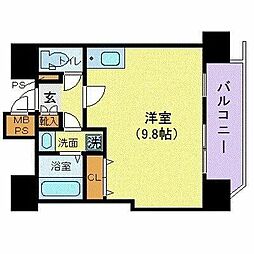 ミリオンステージ西早稲田壱番館 ワンルームの間取図画像