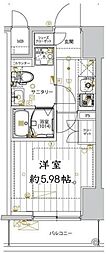 レガリス品川サウス 1Kの間取図画像