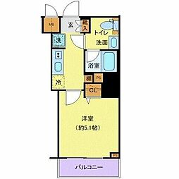 プレール・ドゥーク戸越銀座通り 1Kの間取図画像