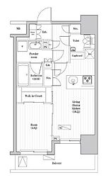 オーパスレジデンス武蔵小山 1LDKの間取図画像