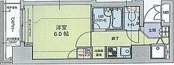 ドルチェ日本橋浜町・壱番館 1Kの間取図画像