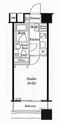 ファーストリアルタワー新宿 1Kの間取図画像