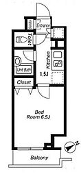 KDXレジデンス西新宿 1Kの間取図画像