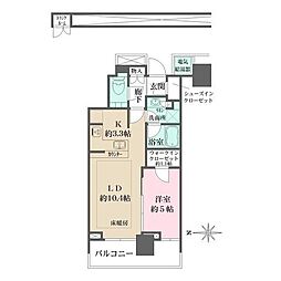 ザ・パークハウス晴海タワーズクロノレジデンス 2LDKの間取図画像