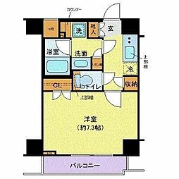 ガリシア用賀 1Kの間取図画像