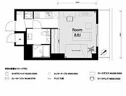 ライオンズマンション白山駅前 ワンルームの間取図画像