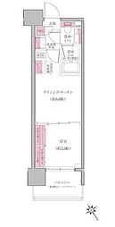 レジディア門前仲町プレイス 1DKの間取図画像