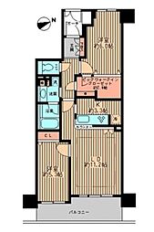 エコロジー浅草橋レジデンス 2LDKの間取図画像