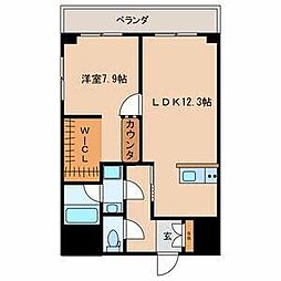 シルキーハイツ九段南2号館 1LDKの間取図画像