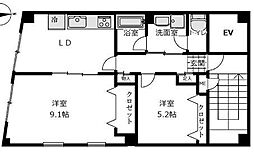 KEN21ビル 2LDKの間取図画像