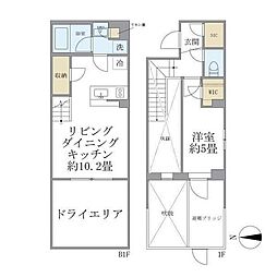ラペルラ自由が丘2 1LDKの間取図画像