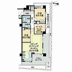 ライオンズ中野南台グリーンゲート 2SLDKの間取図画像