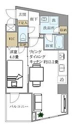 PINESTAGE白金高輪 1LDKの間取図画像
